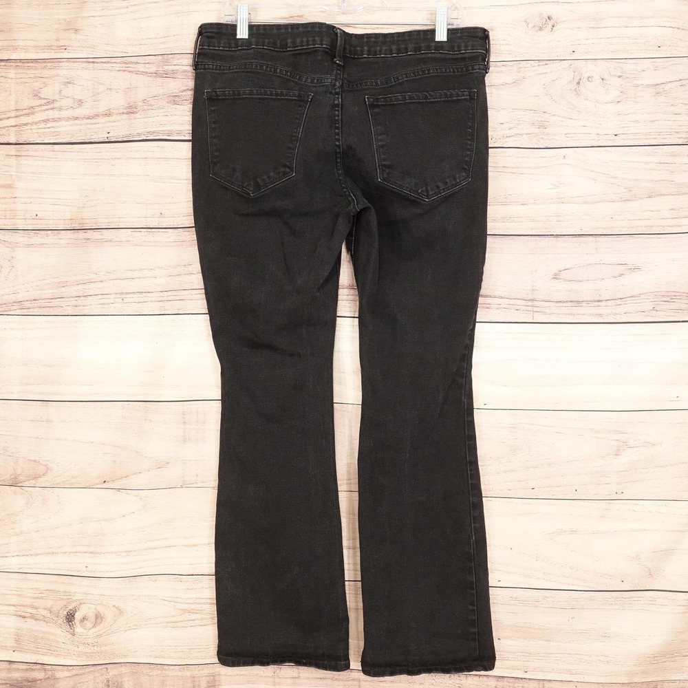 Old Navy Kicker Boot-Cut Jeans Womens 12 Short Black Stretch 34x28.5 Denim - Picture 4 of 10
